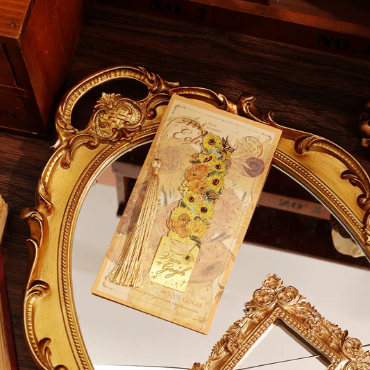 Metal Bookmark With Tassel Van Gogh Painting Book Marks