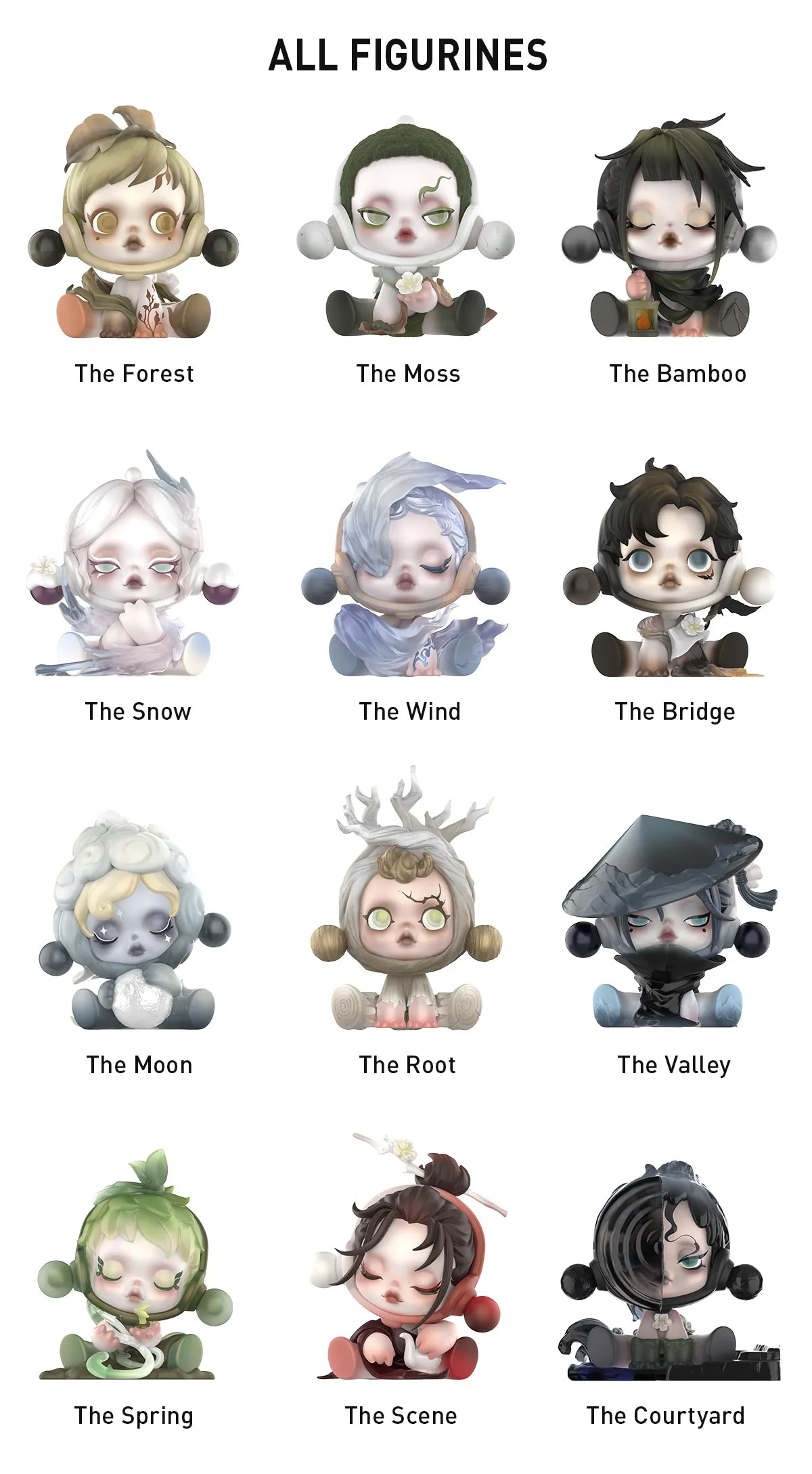 SKULL PANDA - The Ink Plum Blossom series Figurines
